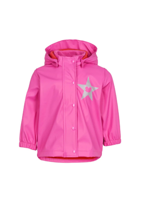 Kurtka i spodnie przeciwdeszczowe zestaw softshell różowy rozm. 134 Kurtka i spodnie przeciwdeszczowe zestaw softshell różowy rozm. 134