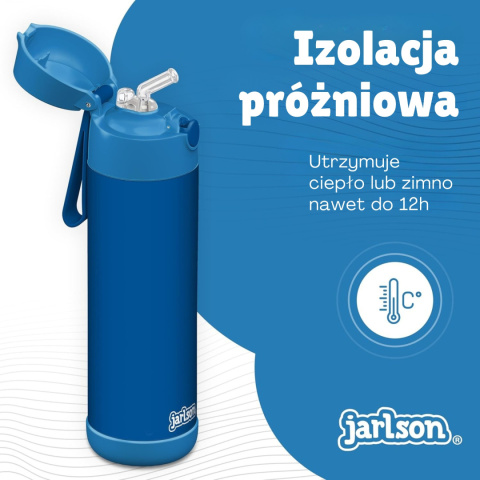 Bidon niebieski Charli BlueJarlson butelka termiczna 500ml ze słomką