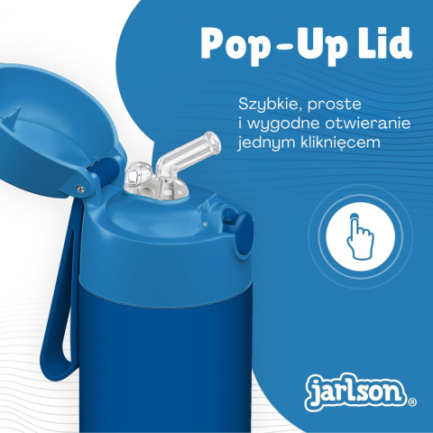 Bidon niebieski Charli BlueJarlson butelka termiczna 500ml ze słomką