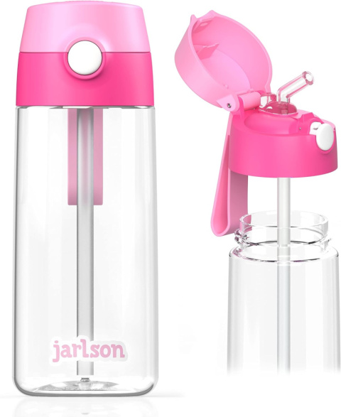 Bidon Jarlson EMI różowy pudrowy butelka tritan 500ml