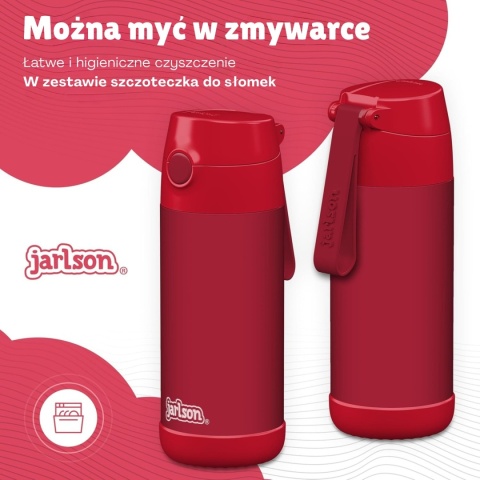 Bidon czerwony red JARLSON butelka CHARLI 350ml stal nierdzewna
