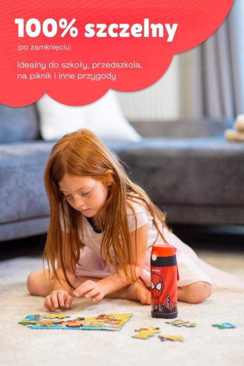 Bidon czerwony red JARLSON butelka CHARLI 350ml stal nierdzewna