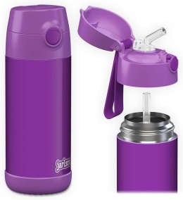 Bidon fioletowy JARLSON butelka CHARLI 350ml stal nierdzewna