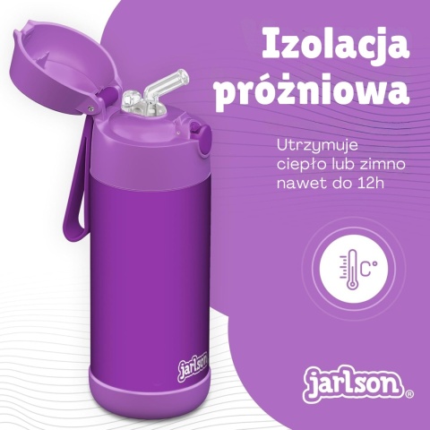 Bidon fioletowy JARLSON butelka CHARLI 350ml stal nierdzewna