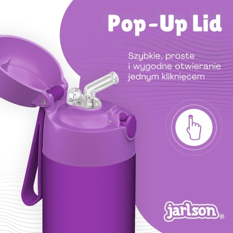 Bidon fioletowy JARLSON butelka CHARLI 350ml stal nierdzewna