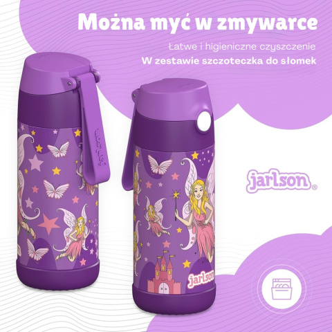 Bidon fioletowy Wróżka JARLSON butelka CHARLI 350ml stal nierdzewna