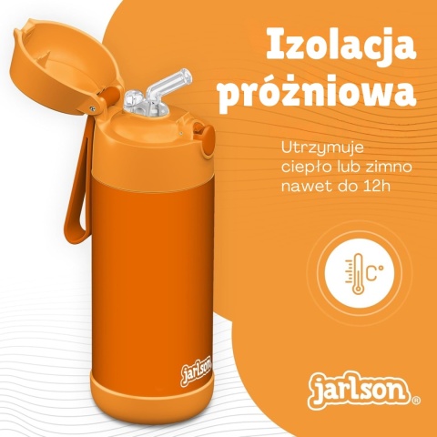 Bidon pomarańczony orange JARLSON butelka CHARLI 350ml stal nierdzewna