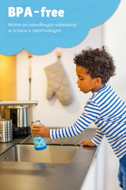 Bidon turkusowy JARLSON butelka CHARLI 350ml stal nierdzewna