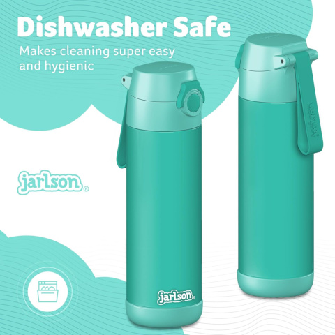 Bidon turkusowy MALI Jarlson butelka termiczna 500ml ze stali nierdzewnej