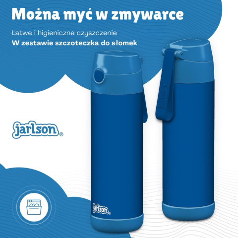 Bidon niebieski MALI Jarlson butelka termiczna 500ml ze stali nierdzewnej