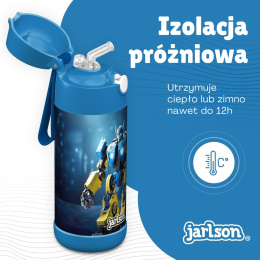 Bidon niebieski Robot JARLSON butelka CHARLI 350ml stal nierdzewna