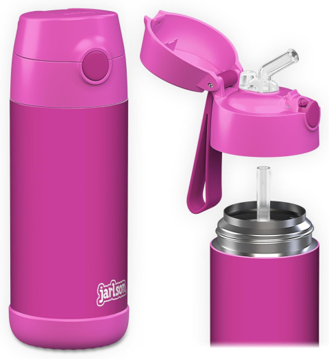 Bidon róźowy Magenta JARLSON butelka CHARLI 350ml stal nierdzewna