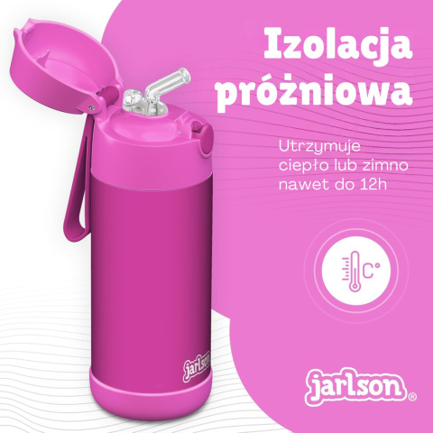 Bidon róźowy Magenta JARLSON butelka CHARLI 350ml stal nierdzewna