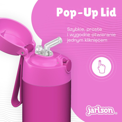 Bidon róźowy Magenta JARLSON butelka CHARLI 350ml stal nierdzewna