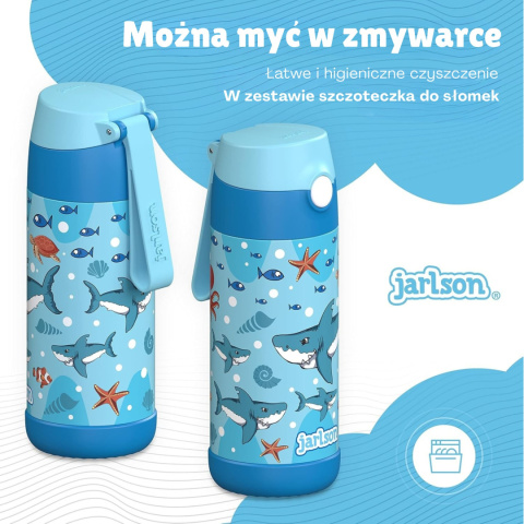 Bidon niebieski rekin Shark JARLSON butelka CHARLI 350ml stal nierdzewna