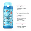 Bidon niebieski rekin Shark JARLSON butelka CHARLI 350ml stal nierdzewna
