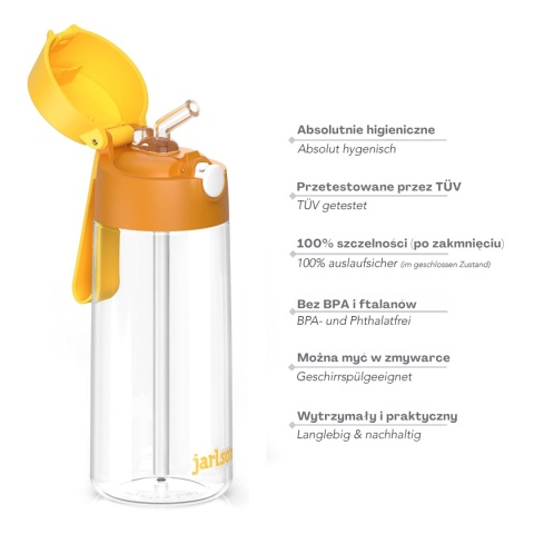 Bidon tritanowy Jarlson EMI żółty butelka tritan 500ml