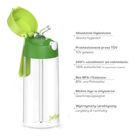 Bidon tritanowy Jarlson EMI zielony butelka tritan 500ml