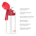 Bidon tritanowy Jarlson EMI czerwony red butelka tritan 500ml