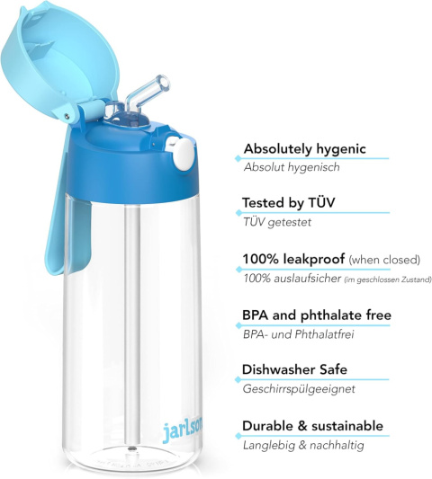 Bidon tritanowy Jarlson EMI niebieski butelka tritan 500ml