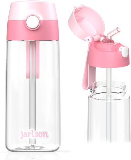 Bidon tritanowy Jarlson EMI pudrowy róż butelka tritan 500ml