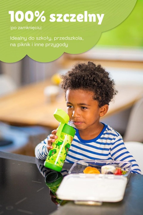 Bidon zielony Lis JARLSON butelka CHARLI 350ml stal nierdzewna ustnik