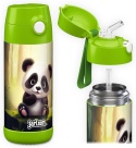 Bidon zielony Panda JARLSON butelka CHARLI 350ml stal nierdzewna ustnik