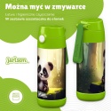 Bidon zielony Panda JARLSON butelka CHARLI 350ml stal nierdzewna ustnik