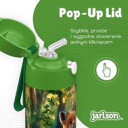 Bidon zielony Lis JARLSON butelka CHARLI 350ml stal nierdzewna ustnik