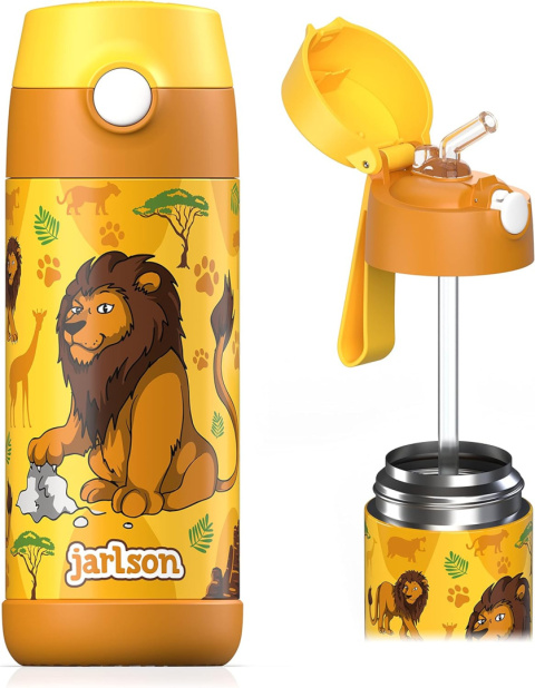 Bidon żółty Lew Lion JARLSON butelka CHARLI 350ml stal nierdzewna
