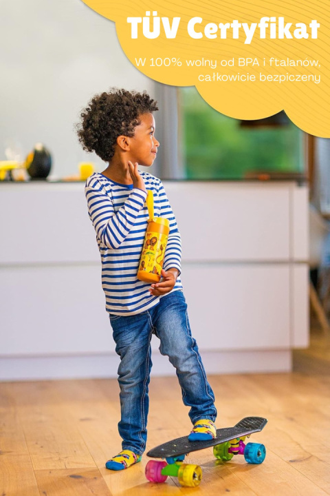 Bidon żółty Lew Lion JARLSON butelka CHARLI 350ml stal nierdzewna