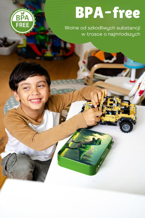 Lunchbox Dinozaur Green Toni Jarlson śniadaniówka pudełko na drugie śniadanie