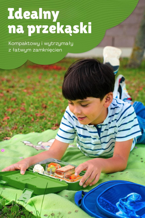 Lunchbox Dinozaur Green Toni Jarlson śniadaniówka pudełko na drugie śniadanie
