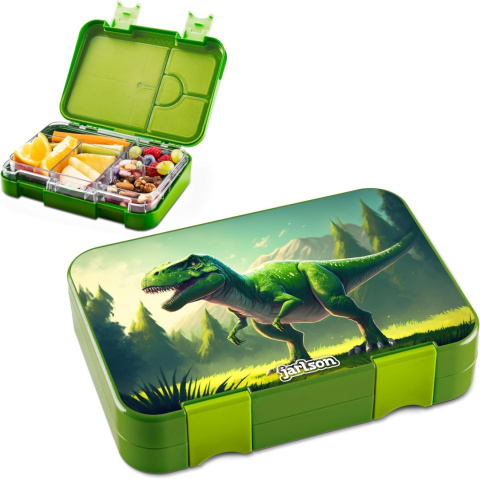 Lunchbox Dinozaur Green Toni Jarlson śniadaniówka pudełko na drugie śniadanie