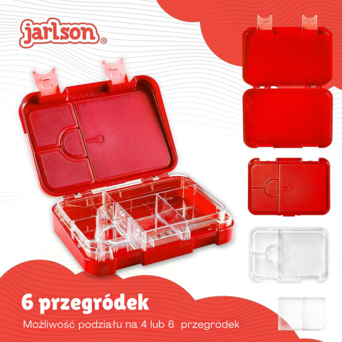 Lunchbox Dinozaur Red Toni Jarlson śniadaniówka pudełko na drugie śniadanie