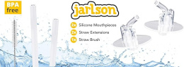 Ustnik JARLSON słomka 2szt EMI 500ml szczoteczka wymienny zestaw bidon